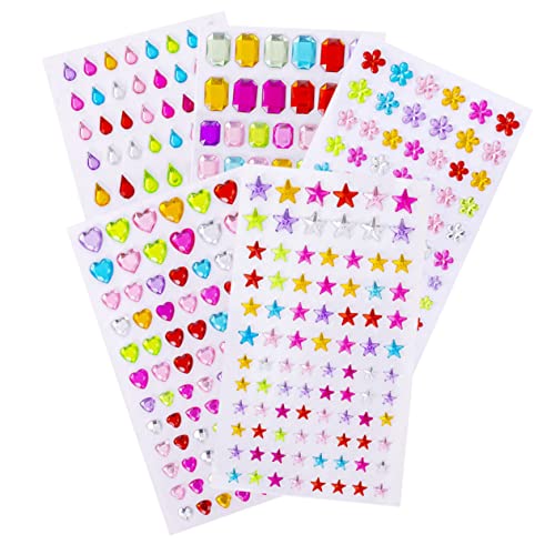 BESTonZON 5 Blätter Kristall-Diamant-Aufkleber DIY-diamanten-Aufkleber Diamantaufkleber Für DIY Aufkleber Für Telefongehäuse -diamanten-Aufkleber Aufkleber Aus Papier Acryl Colorful von BESTonZON