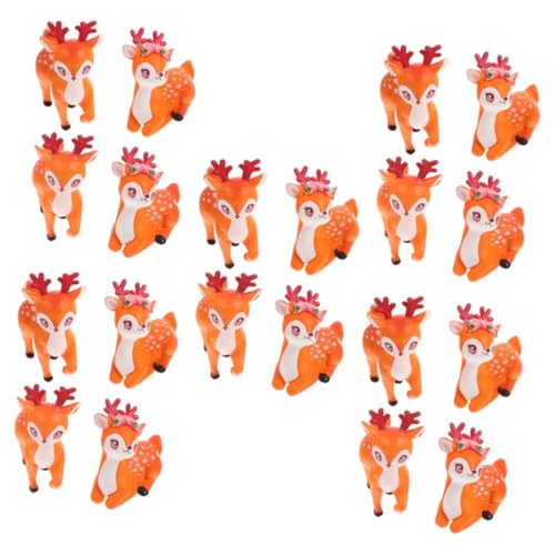 BESTonZON 5 Sätze Mikro-landschaftsverzierung Hirsch Cupcake Topper Gnom Animal Figures Tooniesfiguren Cartoon-miniatur-hirschfiguren Cartoon-hirschfiguren Pvc 4 Stück * 5 von BESTonZON