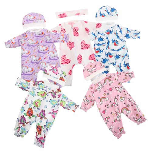 BESTonZON 5 Sätze Puppenkleidung Puppenaccessoires Kleidung für Puppen Puppenmode Puppen Kleidung Mini-Puppen Babypuppen -Outfits Zubehör für Babypuppen Stoff von BESTonZON