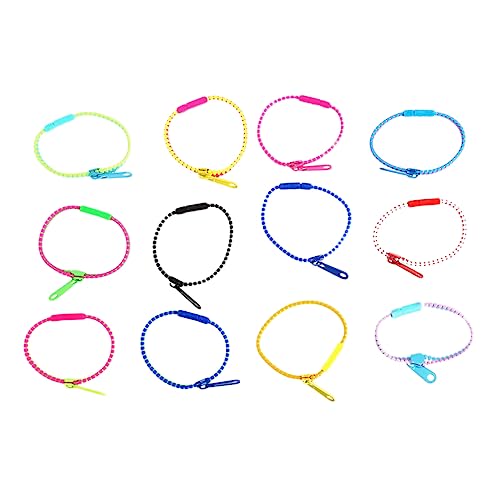 BESTonZON 50 Stücke Zipper Freundschaft Armbänder Für Kinder Sensorischen Spielzeug Zipper Armband Party Favors von BESTonZON