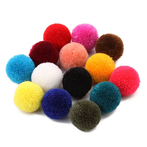 BESTonZON 50 Stück DIY Plüschball DIY Anhänger Ball Plüschball DIY Plüschball Anhänger Manuelles DIY Material Gelb von BESTonZON