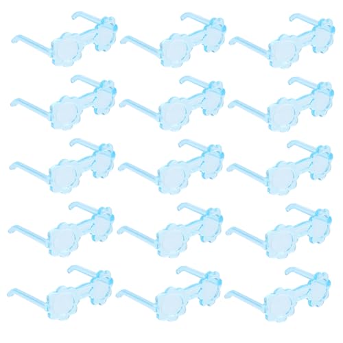 BESTonZON 50 Stück Mini-Brille Puppe Verkleidet Brille Accessoires Für Puppenkleidung Miniatur-brillensachen Puppenbrille Puppe Verkleiden Zubehör Brille Für Puppe Sky-Blue Plastik von BESTonZON