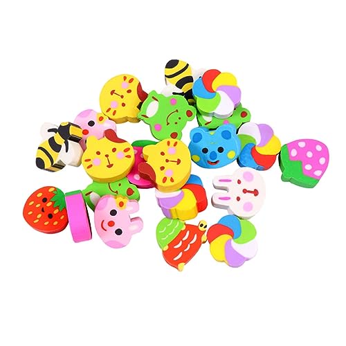 BESTonZON 50 Stück Radiergummi trocken löschen Mini- Whiteboard-Radierer süßes stationäres erasers for Eraser für Mini-Radierer Cartoon-Gummis für Plastik von BESTonZON