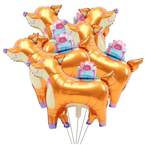 BESTonZON 5St Ballon aus Aluminiumfolie Kinderelchballon Luftballons fallen Rentier-Ballon kinderzimmer wanddeko kindergeburtstags dekoration Luftballons für Kinderpartys Tiere Folienballons von BESTonZON