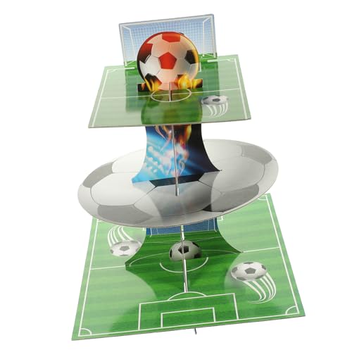 BESTonZON 5St Fußball-Kuchenständer Cupcake-Ausstellungsständer Kuchenkugeln Anzeige Cupcake -Stand hochzeitsdekoration hohzeitdeko praktischer Desserthalter dekorativer Desserthalter Papier von BESTonZON