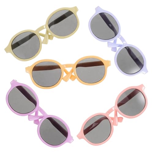 BESTonZON 5St Puppenbrille Minibrille für Puppen Mini-Puppen-Brille Lesebrille für Puppen Spielzeug-Accessoires Puppenparty Mini-Puppen-Sonnenbrillen-Requisiten Mini-Brillenmodelle Plastik von BESTonZON