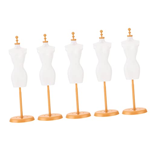 BESTonZON 5st Modellständer Stütze Für Puppenständer Modell des Menschlichen Körpers Miniatur-DIY-Accessoires Mini-kleiderständer Jersey-Form Miniaturpuppen Miniaturhalter Weiß Plastik von BESTonZON