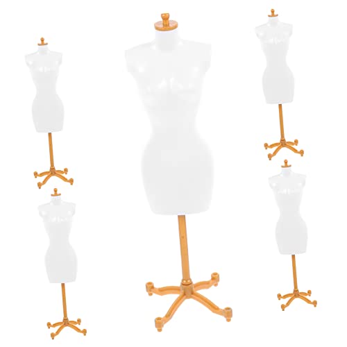 BESTonZON 5st Puppenaufhänger Puppenkleider Zeigen Modelle Puppenständer Mannequin-kleiderform Mini-Puppen Puppenhauszubehör Miniatur-Mannequin-körper Männchen Puppenmodellständer Plastik von BESTonZON