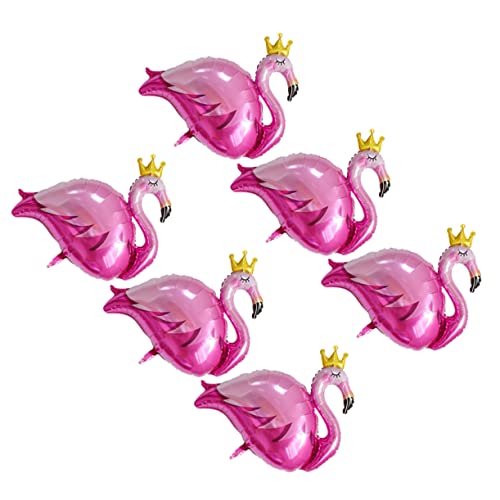 BESTonZON 6 Stk Flamingo-ballon Luftballon Flamingo-heliumballons Riesige Flamingoballons Ballonbogen-kit Luau-ballons Flamingo-party Luau-partyballons Aufblasgerät Aluminiumfolie Rosa von BESTonZON