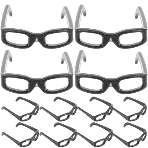 BESTonZON 60St Mini-Brille puppenkleidung puppenspielzeug Puppenbrillen Puppe verkleiden Zubehör Puppe Sonnenbrille schnapsgläser Mini-Sonnenbrille Sonnenbrillen für Puppen Plastik Black von BESTonZON