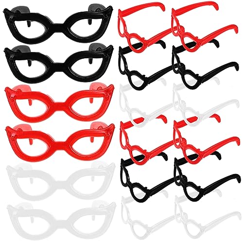 BESTonZON 60st Mini-Brille Puppenbrillen Minibrille Für Puppe Mini-Puppen-Sonnenbrillen-Requisiten Puppe Sonnenbrille Minipuppenbrille Mini-Sonnenbrille Plastik von BESTonZON