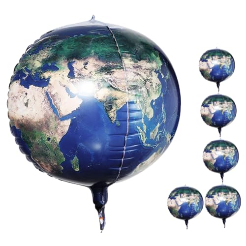 BESTonZON 6St Erde Aluminiumfolienballon Ballons zum Planeten Erde Planetendekoration earthbound hochzeits dekoration ballonie Luftballons mit Planetenmuster Luftballons für Hochzeitsfeiern von BESTonZON