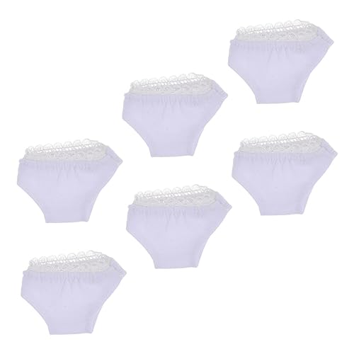 BESTonZON 6St -Höschen Puppenhöschen Zubehör Mini-Puppenhöschen Maxikleid Puppenslips Babytücher puppenkleidung Puppen Kleidung elastische Puppenhöschen All-Match-Puppen-Slip Baumwolle von BESTonZON