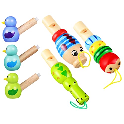 BESTonZON 6st Cartoon-vogelpfeife Pfeifen Für Kinder Instrument Süße Pfeife Kleinkindpfeife Zinn Cartoon-pfeife in Tierform Pfeife Spielzeug Musical Kinderspielzeug Spielpfiff Pvc von BESTonZON