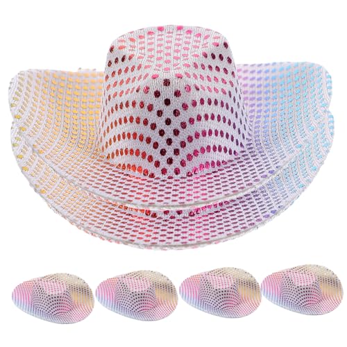 BESTonZON 6st Flaschenverschluss Cowgirl-Hut Kappe Miniatur Hüte Für Frauen Puppenhüte Kleiner Hut Kleine Hüte Basteln Hut Für Minihauspuppe Mall-Hut Kleine Hüte Zum Selbermachen Polyester von BESTonZON