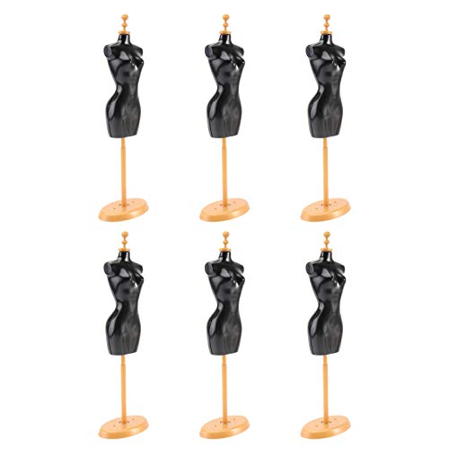 BESTonZON 6st Puppen Modell Halter Mini-Mannequin-Modell Puppenkleidung Schaufensterpuppe Torso Schaufensterpuppe Puppenkleidungsdisplay Schaufensterpuppe Nähen Puppenständer Plastik Black von BESTonZON