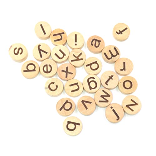 BESTonZON 78 Stück Buchstaben Kinderhandwerk Englische Buchstabenchips Briefe Basteln Für Kinder Alphabet- Buchstabenscheiben Aus Holz Hölzern von BESTonZON