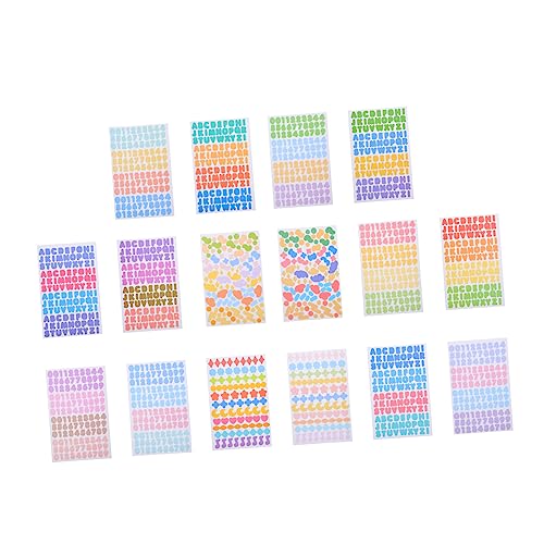 BESTonZON 8 Blätter Material dekorative Aufkleber DIY dekorativer Aufkleber Planer-Aufkleber Sammelalbum dekoaufkleber dekorative Sticker PVC-Aufkleber Scrapbook-Aufkleber Colorful von BESTonZON