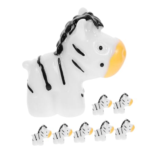 BESTonZON 8 Stück Mini-Zebra-Ornament wohnaccessoires Tischdekoration Zebra Mini Zebra Kleine Zebra Gartendekoration Miniaturtierfiguren Miniatur-Dinge Zebra Figur Harz von BESTonZON