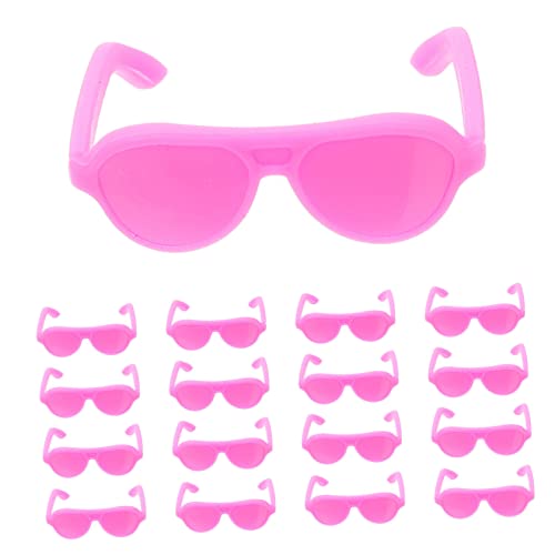 BESTonZON 80st Mini-Sonnenbrille Puppenbrillen Minipuppenbrille Puppe DIY Sonnenbrille Puppe Sonnenbrille Requisiten Brillen Für Puppen Zubehör Für Puppensonnenbrillen Rosy Plastik von BESTonZON