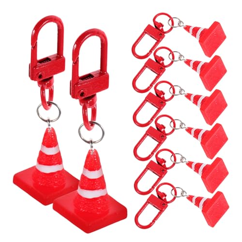 BESTonZON 8St Geschenkfüllung Anhänger Leitkegel Spielzeug Leuchtstab Halsketten Zapfen Tassen verkehrskegel verkehrsleitkegel Leitkegel Ornament Hängendes mit Reißverschluss Metall von BESTonZON