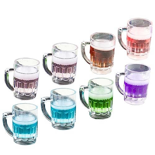 BESTonZON 8pcs Harz Bierbecher Schmuckanhänger Mini Beer Cup Anhänger Für DIY -schmuckhandwerk Keychain Ohrringe von BESTonZON