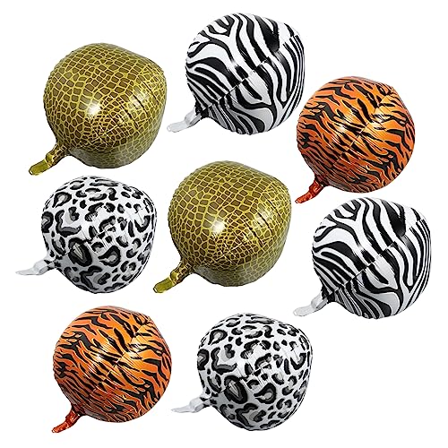 BESTonZON 8st Ballon Mit Tiermuster Tiere Ballons Zebra-ballon Dekorationsballon Partyballon Aus Folie Zoo-tier-ballon Motto-party-ballon Geburtstagsfeier Ballon Luftballons Aluminiumfolie von BESTonZON