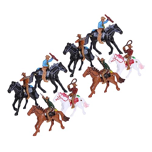 BESTonZON 8st Cowboy Tischdekorationen Aus Sand Mini -Ornamente Simulationsmodelle Desktop-Modell-Verzierungen Mikro-Menschen-Figuren Sandtisch Menschen Modelle Dekorative Modelle Plastik von BESTonZON