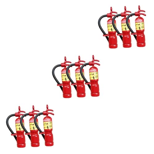 BESTonZON 9 STK Mini-feuerlöscher Miniatur-Outdoor-Tools Outdoor-Sachen Hausbedarf Lichthausdekorationen Für Zu Hause Kleines Hausgerät Außen Leuchtturm Rot Schüttgut Kind Eisen von BESTonZON