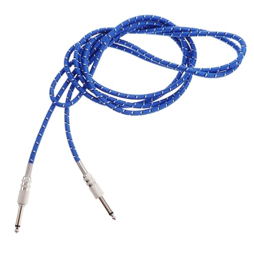 BESTonZON Audiokabel Für E-gitarre Kabel Für Elektrische Gitarre Patchkabel Für Gitarrenpedale Gitarrenverstärkerkabel E-gitarren-verstärkerkabel Gitarrenpedalkabel Aluminiumfolie Blue von BESTonZON