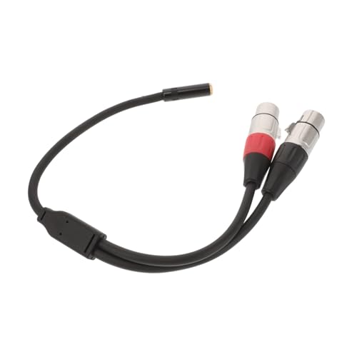 BESTonZON Audioleitung Audio Kabel XLR-Kabel audio verlängerungskabel Audio-Splitter Kabel für -Performances XLR-Adapter Dual-XLR-Buchse-Transformationskabel Mini-XLR-Buchse Inch Black von BESTonZON