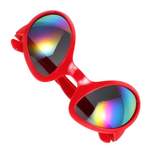 BESTonZON Außerirdische Brille Lustige Alien-brille Lustige Brille Brillenzubehör Außerirdisches Accessoire Außerirdische Cosplay-sonnenbrille Cosplay Alien-kostüm Plastik Rot von BESTonZON