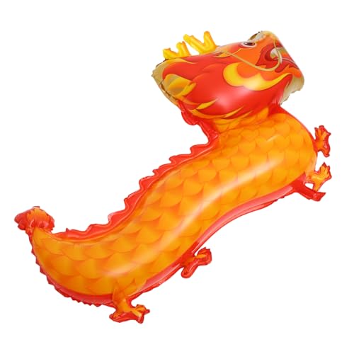 BESTonZON Ballon Chinesisches Drachendekor Partydekoration Für Das Neue Jahr Chinesische Drachengirlande Chinesischer Drache Chinesische Neujahrslaternen Aluminiumfolie Orange von BESTonZON