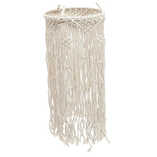 BESTonZON Boho-lampenschirm Lampenornament Lampenabdeckung Für Deckenlampe Hängende Lampenschirme Boho-leuchten Decke Lampenschirme Groß Lampenschirmabdeckung Boho- Baumwolle Beige von BESTonZON