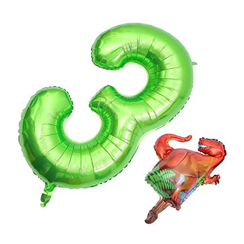 BESTonZON Digitaler Aluminiumfolienballon Dekoration Fiesta Girlande Großer Zahlenballon Dinosaurier Aufblasgerät Helium Neon Blase Hochzeitsdeko Ballon-sets Party-ballon- Partyballons von BESTonZON