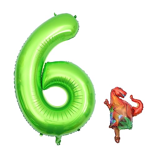 BESTonZON Digitaler Aluminiumfolienballon Party-Ballon- Golddekor Helium Ballongirlande Brautballons Neon dino ballon dino luftballons birthday decorations Zahlenballons Partyballons von BESTonZON