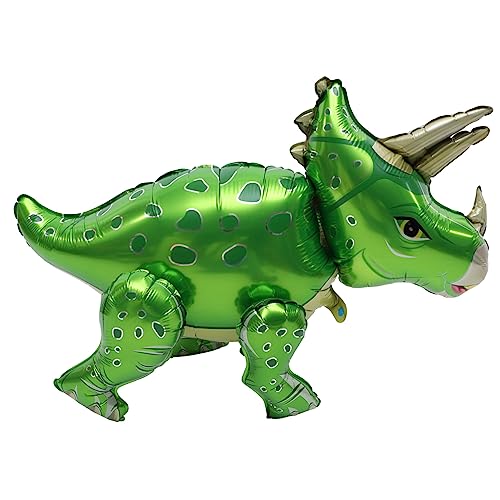 BESTonZON Riesen Triceratops Folienballon Aufblasbarer Dinosaurier Luftballon Für Jungen Geburtstagsfeier Dekoration Helium Ballon Für Dschungel Partyzubehör von BESTonZON