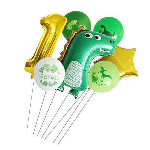 BESTonZON Dinosaurier-Ballon -Dusche-Ballon Ballons Dinosaurier dinozug dinosaurs balloon zahlen luftballon Ballons Geburtstagsfeier Luftballons mit Dinosauriermotiven Emulsion Golden von BESTonZON