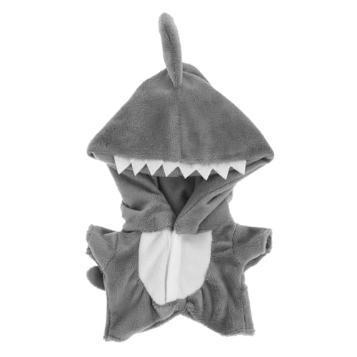 BESTonZON Dinosaurier-Strampler Kinder Puppen kinderpuppe igelkostümkinder doll Clothes hosenbügel Kleidung wiederverwendbares Puppenkleid Wiederverwendbares Puppenkostüm kurzer Plüsch Grey von BESTonZON