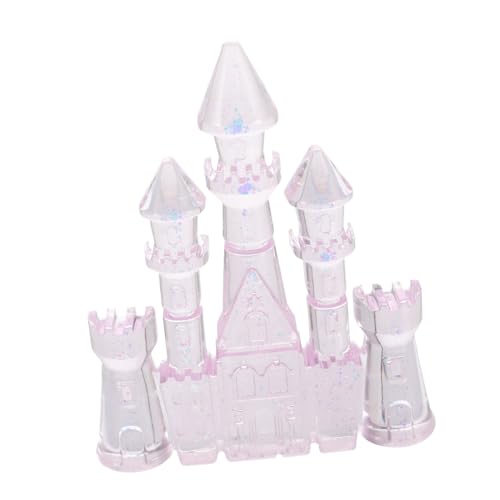 BESTonZON Edelsteinschloss-Spielzeug Schlossverzierung Schloss-Kuchen-Deckel Prinzessin Kuchen Burgspielzeug Für Kinder Prinzessinnen-partydekoration Rosa Plastik von BESTonZON