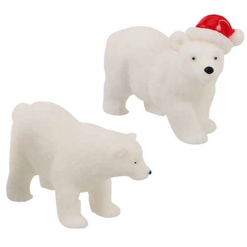 BESTonZON Eisbär Desktop Ornament Weihnachts Tischdekoration Weihnachtsdekoration Weihnachts Tischdekoration Weihnachts Mittelstücke Für Den Esstisch Mini Ornamente Aus Kunstharz von BESTonZON