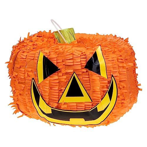 BESTonZON Festival-Pinata- Halloween-Dekorationen im Freien Halloween-Partygeschenke Kürbis fallen Plüsch halloween costume halloween kleidung Party-Requisite Kinderpinata Papier Orange von BESTonZON