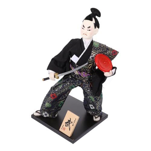 BESTonZON -Figur Bushido-Puppe Daruma-Puppe japanische Soldatenskulptur japanische Kriegerfigur Ninja-Figur orientalische Dekoration Wohndekoration -Puppenhandwerk Stoff von BESTonZON