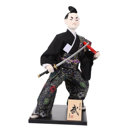 BESTonZON -Figur Bushido-kriegerpuppe -Puppen-Krieger Japanische Kriegerfigur Japanischer Figuren-Desktop Japanische Puppenverzierung Japanisches Izakaya-dekor Heimwerken Stoff von BESTonZON