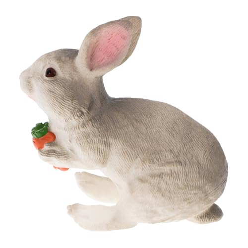 BESTonZON Geflügelmodell kinderzimmer Tierfigur Hasen Dekorationen für Nutztiere Tierdekoration Simulation Tiermodell mit Gummi gefüllte Baumwolle Grey von BESTonZON