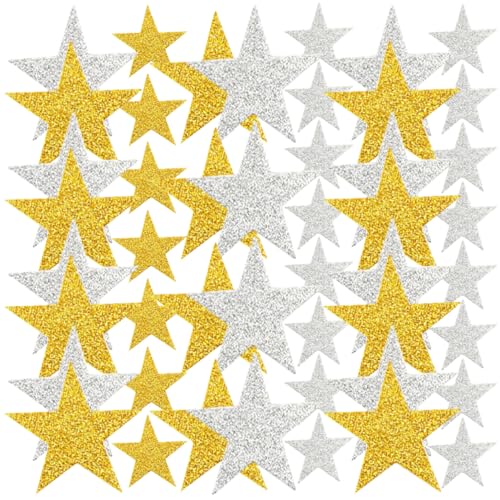 BESTonZON Weihnachtsdeko Glitzernde Stern Aufkleber Stern Sticker Für Selbstklebende Dekoration Party Aufkleber Bastelbedarf Für Weihnachten Und Feste von BESTonZON