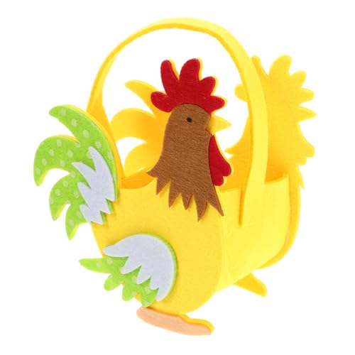 BESTonZON Handkorb Aus Vliesstoff Kreativer Handkorb Huhn-einkaufstasche Kreativer Aufbewahrungskorb Aus Vliesstoff Aufbewahrung Für Den Kindergarten Korb Dekorativ Korbaufbewahrung Eierkorb von BESTonZON