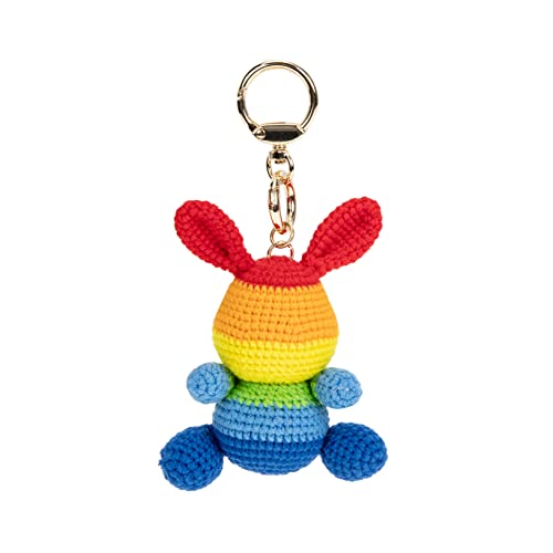 BESTonZON Hasenpuppe hasenförmchen Hasen ostergeschenke Rabbit Toys kleines gestricktes Hasenspielzeug Minihase Taschenverzierung Tasche hängende Dekoration Legierung Colorful von BESTonZON