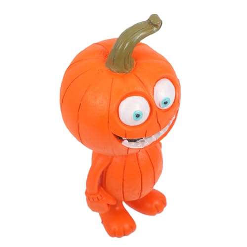 BESTonZON Kürbismann Wohndekoration Kürbisfigur Kürbisgeist zum Sammeln Festliche Dekoration Jahreszeiten Deko Halloween deko Halloween-Kürbis-Figur Halloween Tischdekoration Harz Orange von BESTonZON