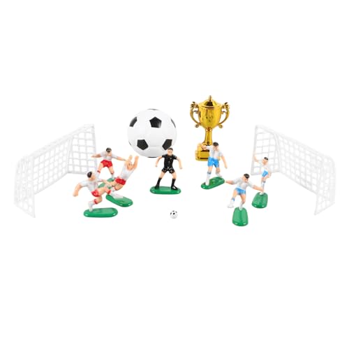 BESTonZON Fußball Tortendeko Set Miniatur Fußball Trophäe Set Goldene Torte Dekoration Für Fußballparty Puppenhaus Display Requisiten Geburtstagsfeier Fußball Dekoration Mit 6cm Fußball Und Wolken von BESTonZON